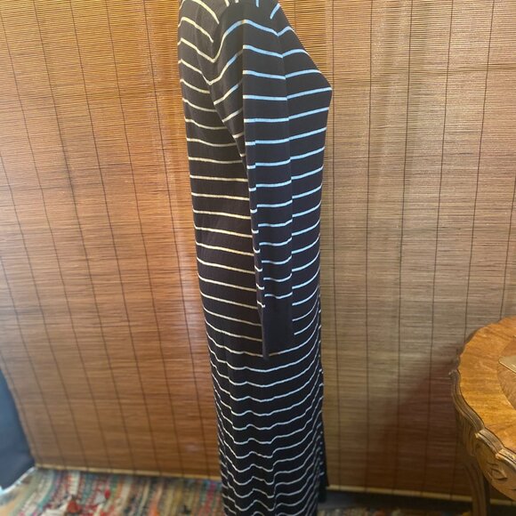 Zara Maxi Knit Striped Button Front Full Length Dress Cardigan Size Small EUC - Picture 4 of 9